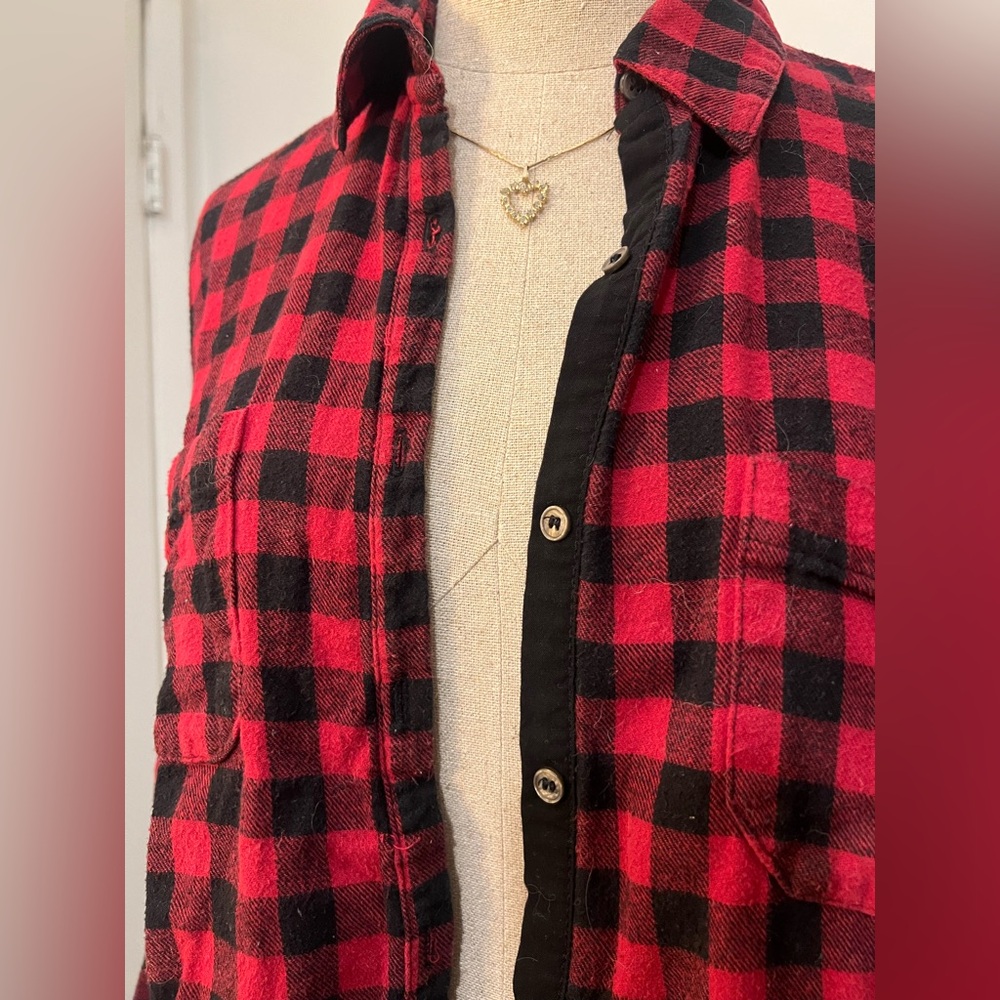 Plaid Button-Up Shirt